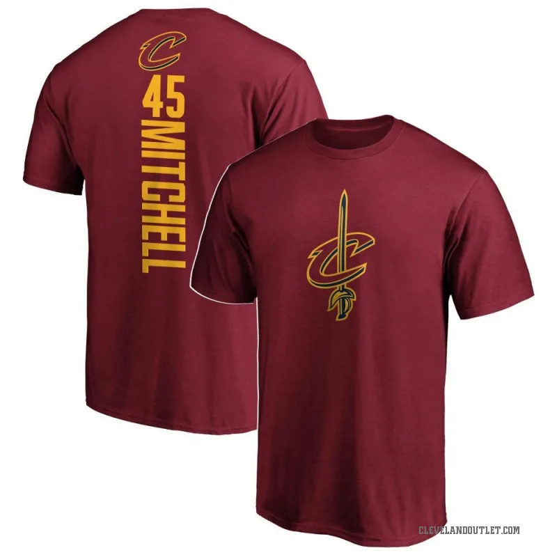 Donovan Mitchell Men's Cleveland Cavaliers Maroon Backer T-Shirt