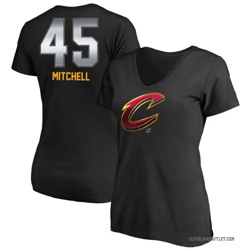 Donovan Mitchell Women's Black Cleveland Cavaliers Midnight Mascot T-Shirt