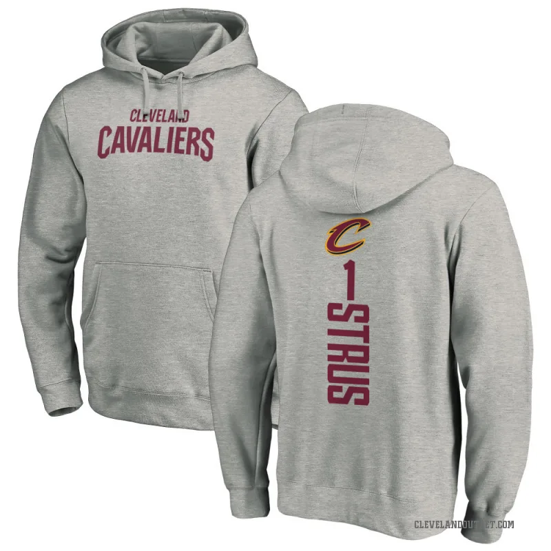 Max Strus Men's Cleveland Cavaliers Branded Ash Backer Pullover Hoodie