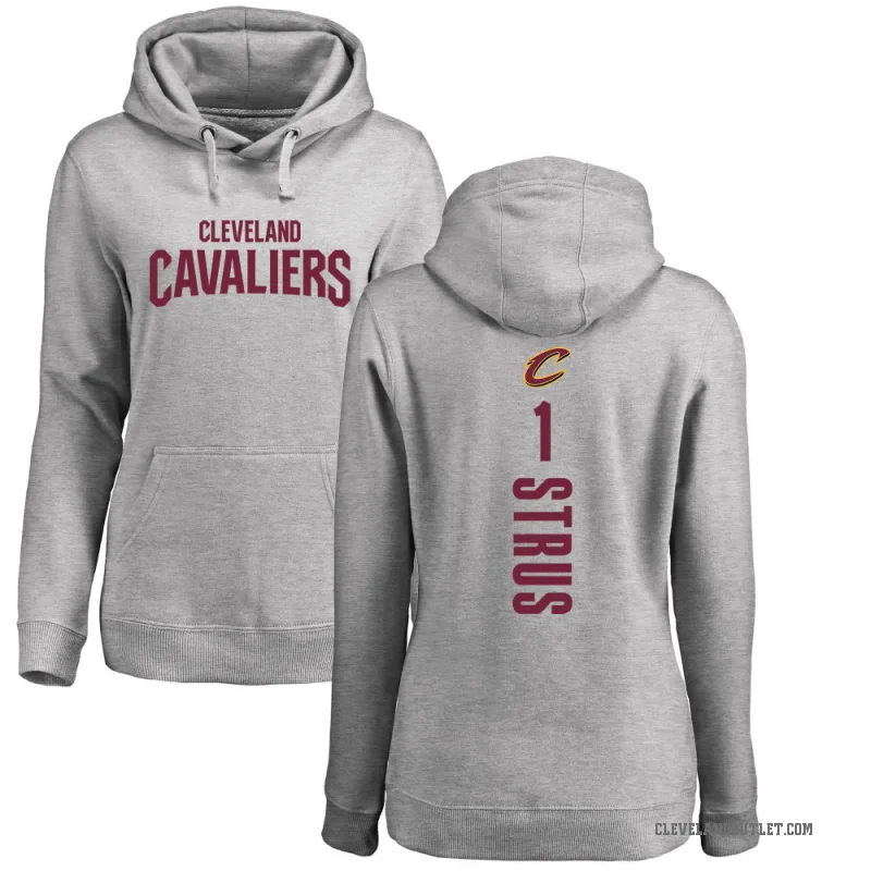 Max Strus Women's Cleveland Cavaliers Branded Ash Backer Pullover Hoodie