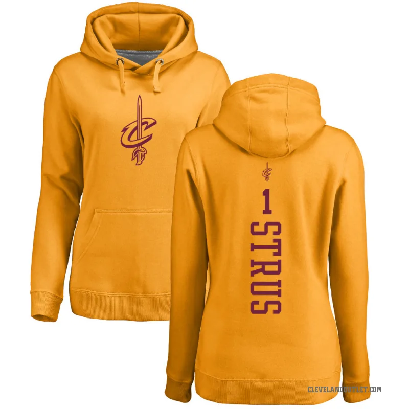 Max Strus Women's Gold Cleveland Cavaliers Branded One Color Backer Pullover Hoodie